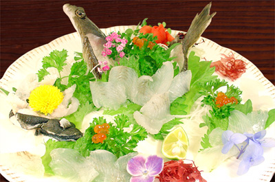 カレイの姿造り